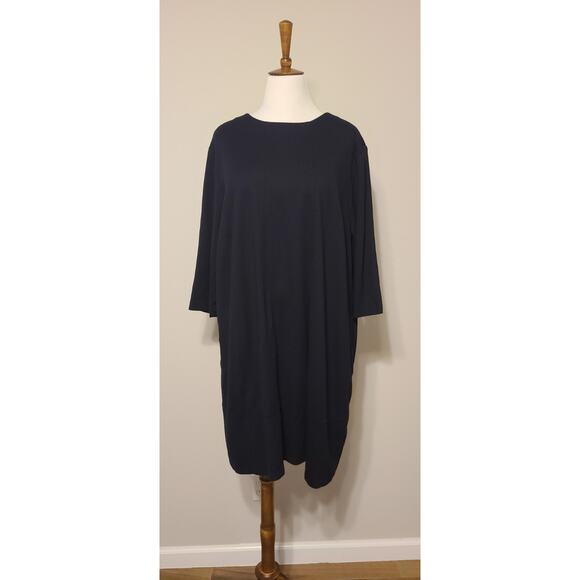 Pure j jill plus size dress 4x Shift Midi Black Viscose Blend - Picture 1 of 4